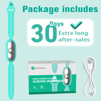 Calmiora Wave box contents — device, wristband, USB-C cable and quick start guide — view 6
